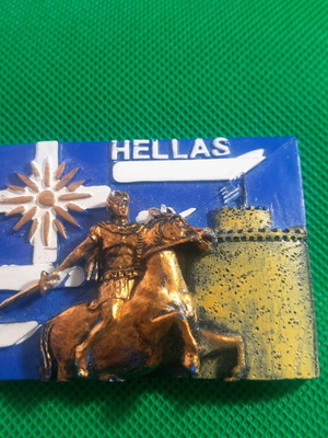 Decorative magnet with Greece theme, White Tower and Alexander the Great new