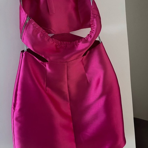 Fuchsia dress Toi Moi like new with side cutouts