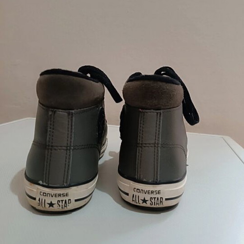 Converse All Star leather sneakers used, gray, size 37