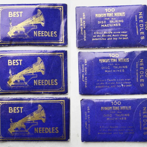 Phonograph needles "Best Needles" medium tone, new, pack of 100