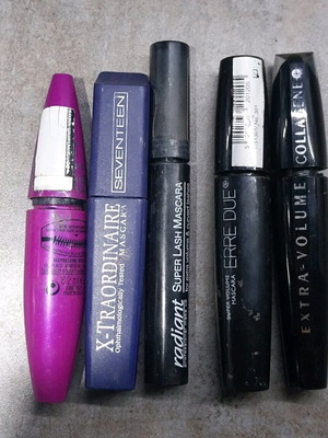 Empty mascara tubes used for brushes