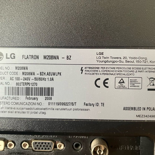 TV Monitor 4:3 LG Flatron like new
