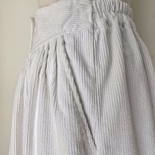 Corduroy skirt white vintage handmade like new
