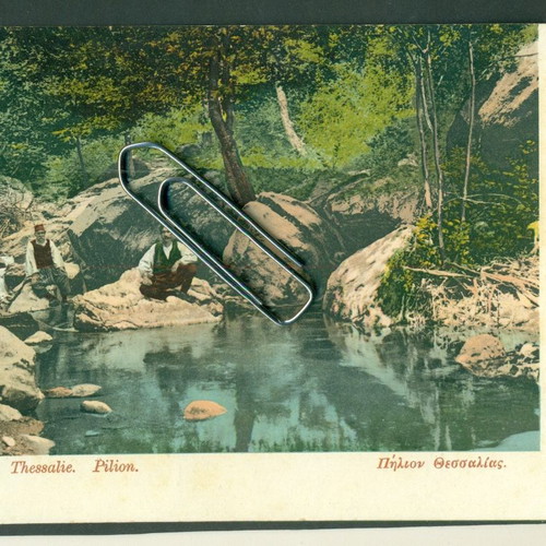 Old Pilio Thessaly landscape postcards used, decade 1910
