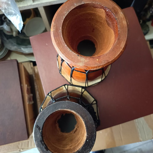 Doumbeks like new, set of 2 wooden percussion drums
