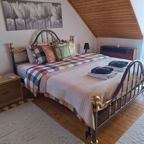 Double iron bed made of brass 170X200 with mattress