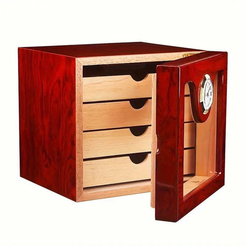 Humidor for Cigars Luxury Wood Pear and Cedar New