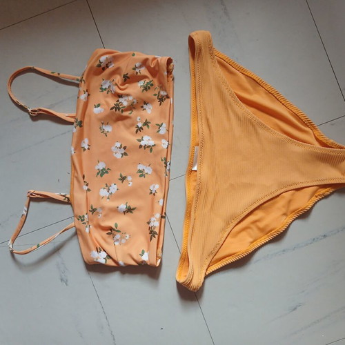 H&M swimsuit like new, orange, sizes S and M