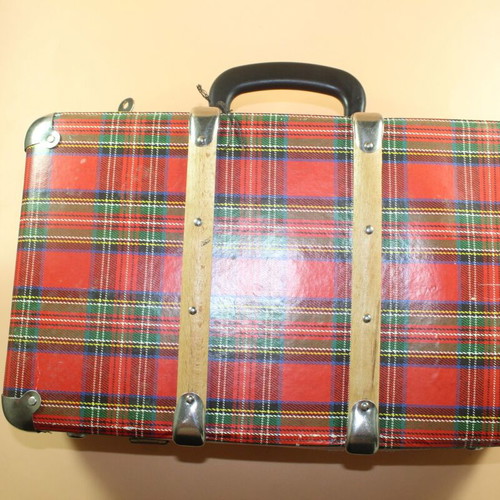 Retro school lunch bag used with lock 38x24 cm