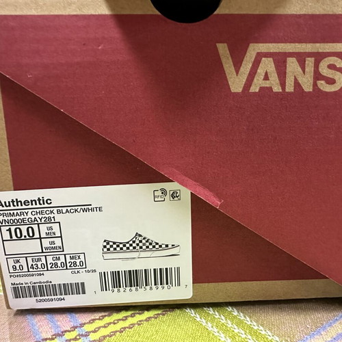 Vans Authentic trainers new, pack of 3 pairs, size EU 43