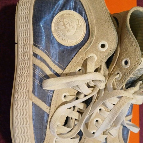 Diesel women's shoes used, size 38, white and blue