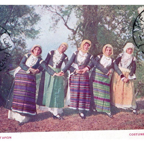 Costumes 3 authentic collectible postcards used 1905-20