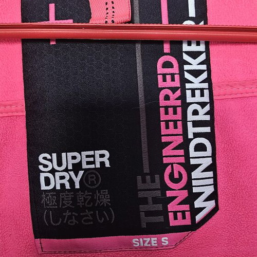 Superdry jacket small size like new, blue and pink