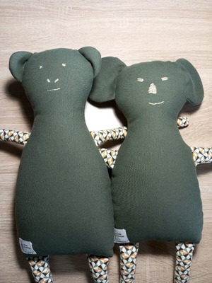 Modern decorative teddy bears new, set of 2 for living room