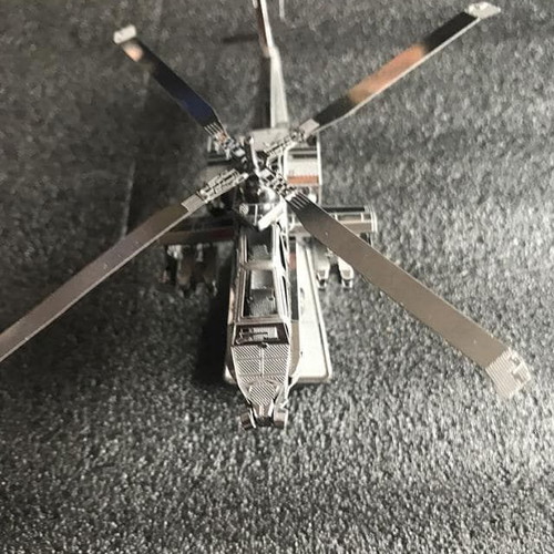 AH-64 Apache metal 3D puzzle model, 2 sheets