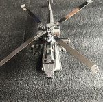 AH-64 Apache metal 3D puzzle model, 2 sheets