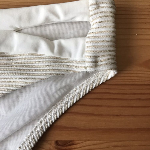 Chantelle bikini bottom white with gold thread, new, size 40