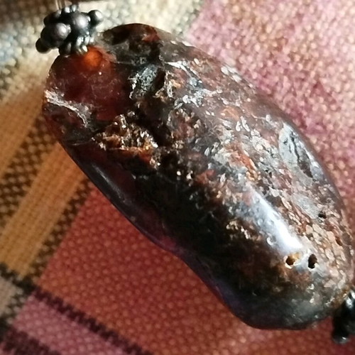 Baltic amber necklace handmade new with 17 cognac beads