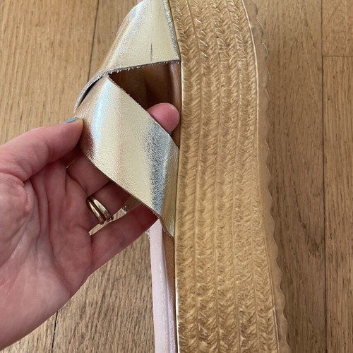 Mater Terra women's gold platform sandals like new, size 40