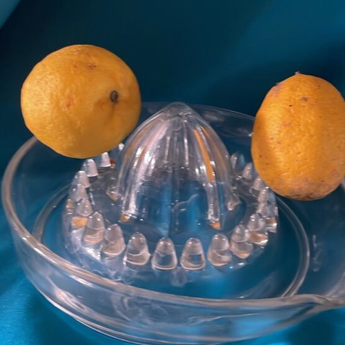 Glass lemon squeezer old piece new