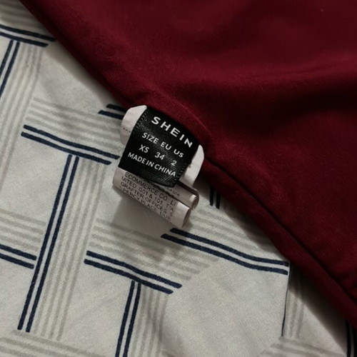 Shein burgundy strapless top, XS