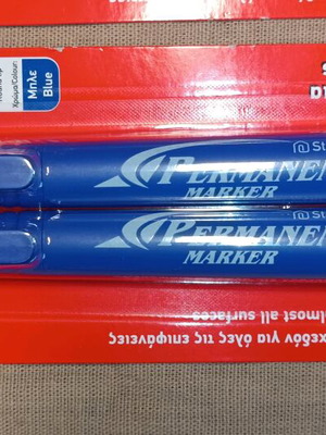 Stampa μαρκαδόροι ανεξίτηλοι με στρογγυλή μύτη, μπλε, καινούργιο σετ 4 τεμ.