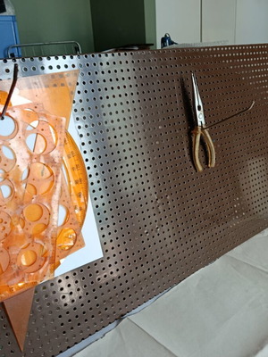 Wall-mounted metal magnetic board with hooks