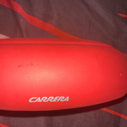 Carrera Junior glasses case used, red