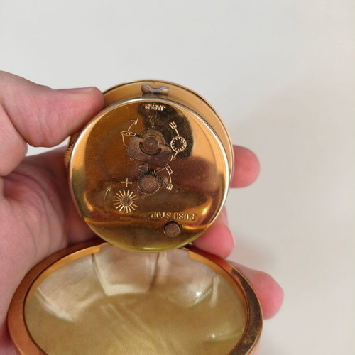 Seiko Vintage 1960s Travel Alarm Clock used, needs repair, decorative