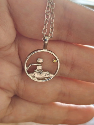 Pendant with chain The Little Prince stainless steel new