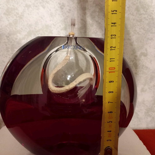 Krosno oil lamp made of solid crystal like new