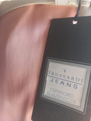 Trussardi Jeans women's leather belt new, beige, size 75