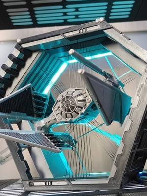 Star Wars Diorama Tensegrity TIE Fighter with LED Light