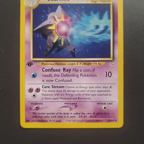 Pokemon TCG Starmie Neo Revelation 25/64 1st Edition μεταχειρισμένη σε καλή κατάσταση