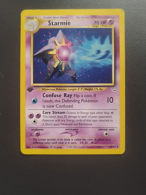 Pokemon TCG Starmie Neo Revelation 25/64 1st Edition μεταχειρισμένη σε καλή κατάσταση