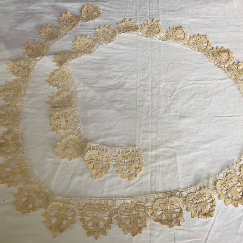 Set of various embroidered linens used with minor imperfections