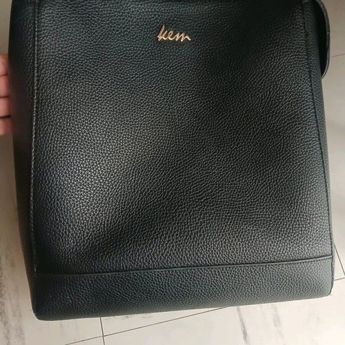 KEM backpack used, black, zipper needs replacement