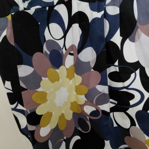 Geisa cotton dress, black and multicolour, size XL 42