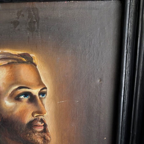 Painting Head of Jesus Christ used, canvas copy