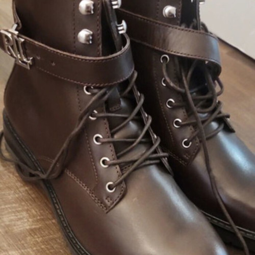 Lauren Ralph Lauren Elridge brown leather ankle boots like new