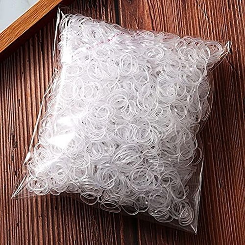 Silicone Hair Elastics Transparent Pack of 1000