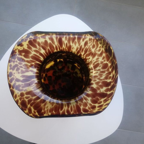 Tartaruga vase new, hat-shaped glass from Italian factory