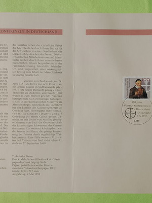 Γραμματόσημο Γερμανίας 1995 με σφραγίδα πρώτης ημέρας Βόννης, σαν καινούργιο