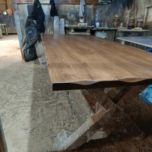 Solid oak wood table made to order, 240x105x76 cm