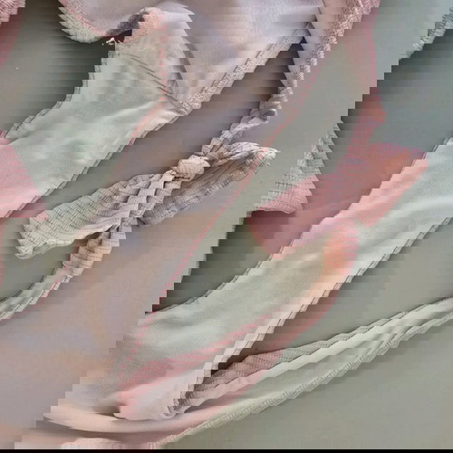 Магио долна част M меко розово с райета регулируемо