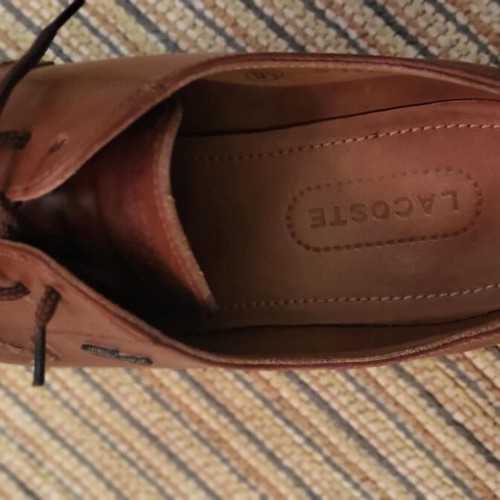 Lacoste leather classic brown shoes size 45 like new