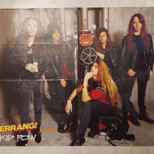 Skid Row & David Lee Roth poster used, Kerrang! magazine 58.3x42.5