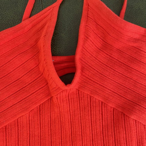 Bershka red mini dress onesize like new with wide neckline
