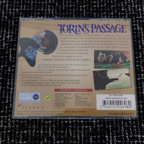 Torin's Passage PC game σαν καινούργιο, Sierra 1995, adventure