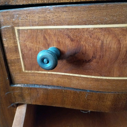 Vintage chest of drawers used with wear on one drawer